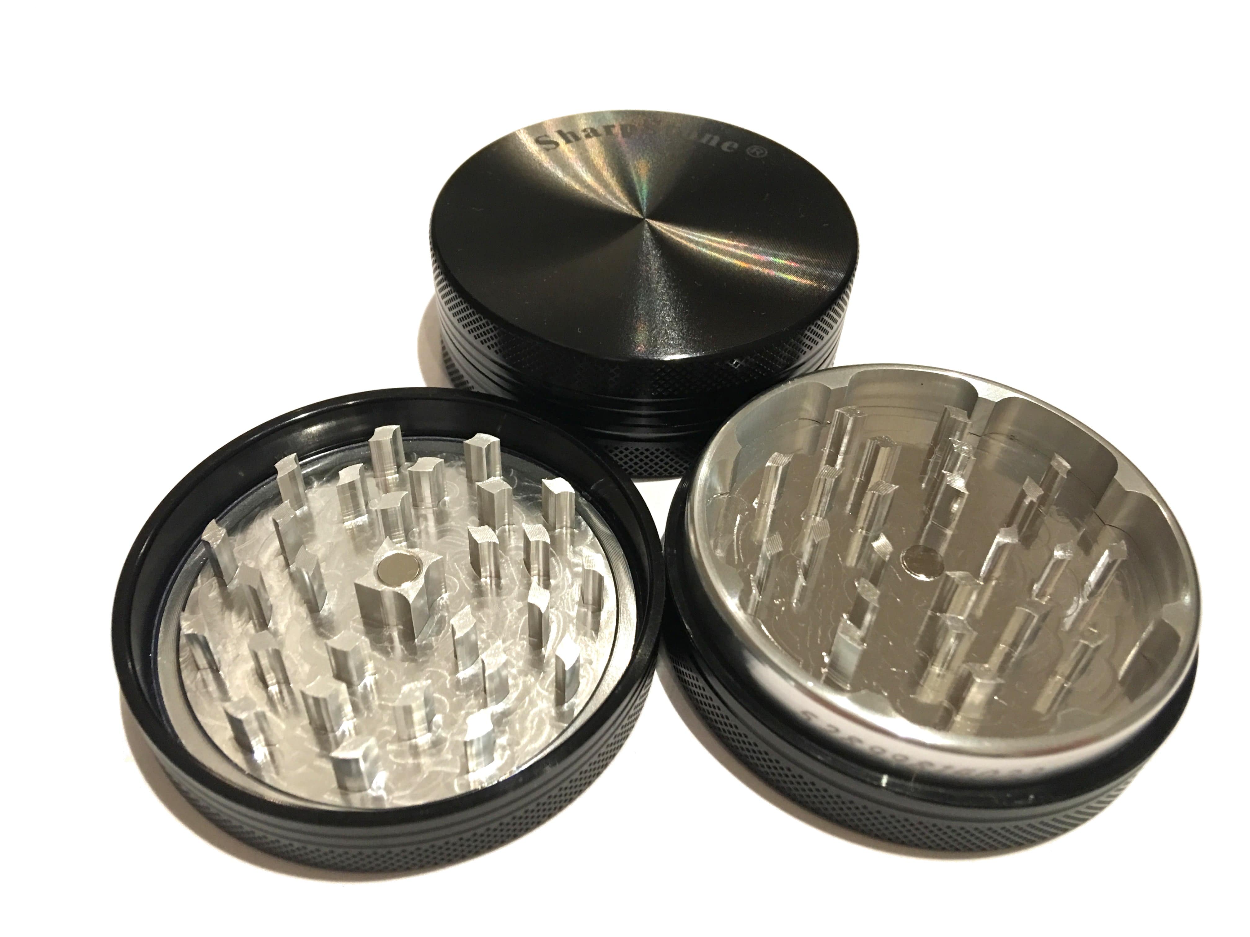 Large (2.5" Inch) / Hard Top / Black SharpStone 2 Piece Grinder